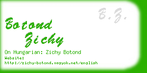 botond zichy business card